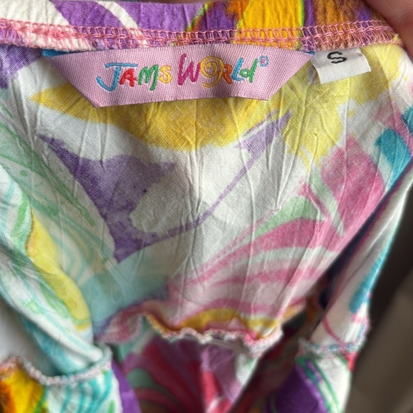 Jams World Dress Size Small Vintage Colorful Art Pattern Drawstring Neckline G9 - Picture 7 of 7